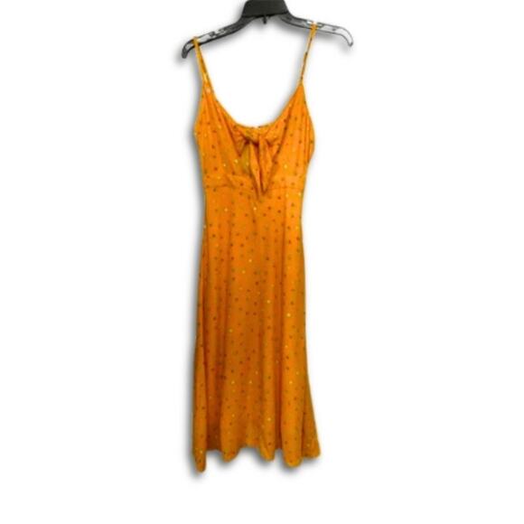 BP Sundress Above Knee Length Zip Closure Spaghetti Strap Floral Orange XXS NWOT - Picture 2 of 10
